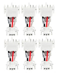 Easy Install Quick Convert Smoke Alarm Adapter For Firex Wiring Harness, 6 Pack connectors for cross-brand interconnect