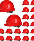 20 Pack Hard Hat Bulk With Adjustable 4 Point Abs Safety Helmets Shop Built Tough For Bosses And Crews Solid Day One Job Site Head Protection To Keep Your Work Squad Secure And Ready - red adjustable helmets
