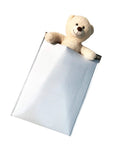 Extra Large 14.5x19 Bubble Mailer 15 Count Poly Envelope With Bubble Lined Cushioned Interior Tear Proof Water Resistant Self Sealing Lightweight Padding For Safe Postage Saving Shipments containing a teddy bear
