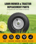 Heavy Duty Replacement 15x6.00-6 Lawn Mower Tires 2 Pack With Rubber Wheel And Bearing Bore 3/4 Inch, fits riding mowers