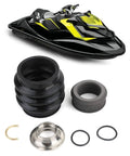 4 Tec Carbon Ring Seal Drive Line Rebuild Kit And Boot For Sea Doo RXP RXPX RXTX with components and jet ski