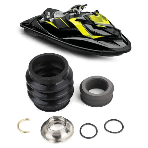 4 Tec Carbon Ring Seal Drive Line Rebuild Kit And Boot For Sea Doo RXP RXPX RXTX with components and jet ski