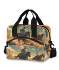 Desert Cowboy Style Insulated Lunch Bag 10L Cooler Tote Leakproof Portable with cowboy print and durable shoulder straps