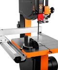 Industrial 14-Inch Band Saw With 1 HP Dual Voltage 120V And 240V And Two Speed, 11-Amp Motor, Quick-Release Blade Tension, 14x14-Inch Cast Iron Table