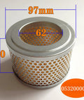 Vacuum Pump Air Filter Cartridge 5 Micron 0532000002 for R5 RA RC Series, metal structure, 97mm OD, 70mm height