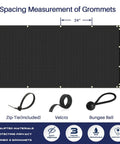 Privacy Fence Screen 4x50 For Yard And Pool Area Heavy Duty Windblock Mesh Shade Cloth With Brass Grommets Black