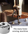 Front view of stainless steel bobbin case for front-loading 15-class home sewing machines