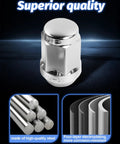 Beefy Chrome Closed End Lug Nuts 24 Pieces 7/16-20 Wheel Nuts 60 Degree Seat 1.38 Inch Length For Chevy Blazer K5 K10 K1500 Durable