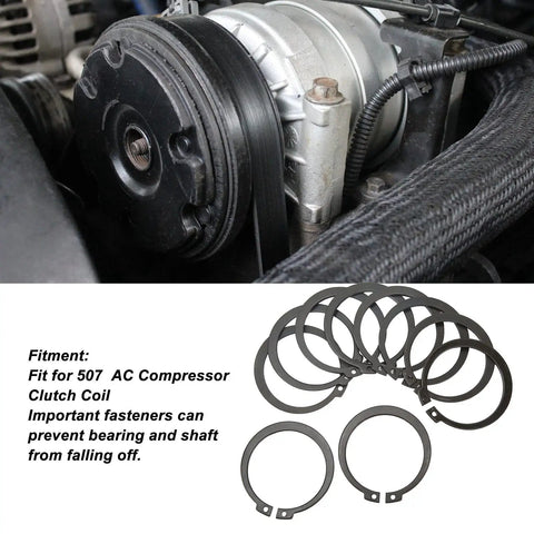 50Pcs Circlip Snap Retaining Rings C Clips Kit Fit For 507 AC Compressor Clutch Coil With 1.8mm Thick 49.44mm Outer Diameter