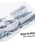 48Pcs Heavy Duty Toggle Bolt And Wall Anchor Kit For Drywall And Hollow Walls No Sweat Quick Install With Secure Hold For Lamps Shelves TVs And More Versatile Hollow Wall Hardware in plastic case