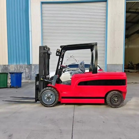 Electric 3 Ton Forklift With Multi Stage Mast For Warehouse Distribution Center And Container Yard Heavy Duty Material Handling Workhorse Lift Truck Designed For Manufacturing Facilities Efficient Cargo Transport And Safe Fast Lifting, side view
