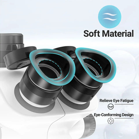 Two Pack Microscope Eyepiece Eye Shields And Dust Cover Caps For 32 To 36mm Inner Diameter Stereo Microscopes Black Must Have Comfort Eye Cups That Guard Against Dust And Fatigue For Long Lab Sessions. soft material eyepiece shields on stereo microscope