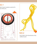 Go-To Outdoor Compass With Map Ruler Multifunction Tool For Hiking Camping And Orienteering Portable Navigation Survival Gear