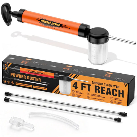 dust sprayer garden Diatomaceous Earth Duster, Adjustable Rod & Pump Tool ✓
