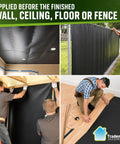 Heavy Duty Mass Loaded Vinyl Sound Barrier One Pound Per Square Foot used in ceiling, wall, floor, and outdoor fence applications.