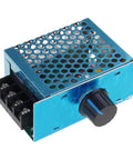 Rock Solid 4000W Voltage Stabilizer And Regulator For Home Workshop, Precision Power Controller With Protective Features, Keeps Electronics Safe From Fluctuations, Reliable Volt Regulator For Heavy Load Equipment And DIY Tech, blue metal unit