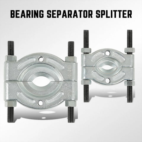 Heavy Duty Dual Chuck Bearing Puller Set 5 Ton Capacity 14 Piece Bearing Separator Puller Kit showing 3 inch and 2 inch jaws