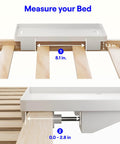Bedside Shelf For Dorm Room With Cable Catch White Dope Space Saving Nightstand Organizer For Cables And Chargers Eco Friendly Plastic Build Two Point Eight Inch Clamp For Secure Mount, 8.1 in shelf