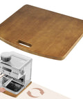 Rock Solid Wooden Appliance Slider With 360 Rolling Wheels For Coffee Makers Smooth Silent Glide, gliding wooden deck.