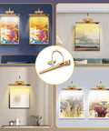 Cordless Picture Light With Dimmable Brightness And Timer, Controller Included, Rechargeable 5000mAh Battery, lighting art pieces