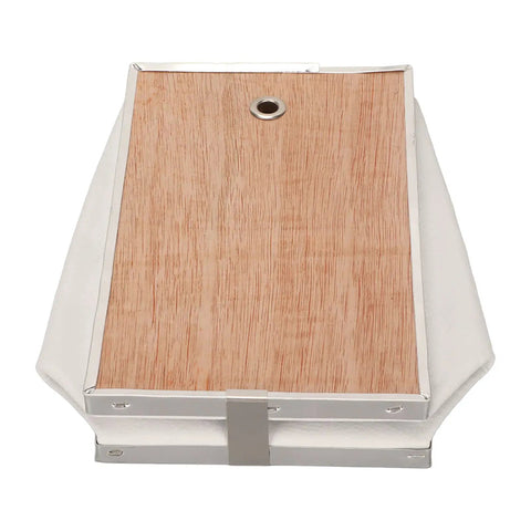 Top view of Beekeeper Bee Smoker Bellow PVC Leather Plywood Box Beekeeping Equipment Replacement With Clip, plywood surface visible.