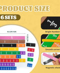 Rainbow Fraction Tiles Set For Kids And Classrooms, Durable EVA Foam with bright numbers, smooth corners, 6-set bundle.