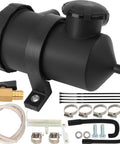 Oil Catch Can Kit For D-MAX MU-X 2017-2020 3.0L TD 4JJ1-TCX Replacement OS-PROV-25 with filters and fittings, front view