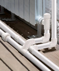 Heavy Duty 1 Inch PVC Union Fitting Socket To Socket Pack Of 10 for DIY projects showing installed Schedule 40 PVC pipes.
