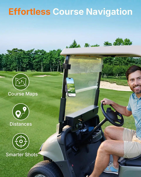 Magnetic Golf Cart Phone Holder That Snaps On And Keeps Your iPhone 16 Pro Max 15 14 13 12 Plus Stays Put On Bumpy Rides