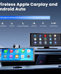 Portable Wireless CarPlay Screen For CarPlay And Android Auto, 9.26 Inch Touch Display showcasing interface and features in car.