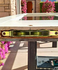 Adjustable Tandem Roller Assembly For Sliding Patio Doors One And A Quarter Inch Steel Ball Bearing Wheel Replacement Two Pack For PVC And Wood Doors Compatible With Andersen PGT Window World Lowes And Other Major Brands Providing Smooth Quiet Operation installed in wooden patio door frame