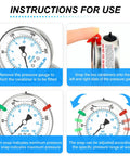 Instructions for Heavy Duty 0-200 Psi Liquid Filled Pressure Gauge With 1/4 NPT 2.5 Inch Dial Stainless Steel Body And 316 Stainless Joints