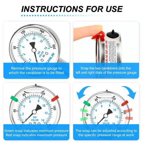 Instructions for Heavy Duty 0-200 Psi Liquid Filled Pressure Gauge With 1/4 NPT 2.5 Inch Dial Stainless Steel Body And 316 Stainless Joints