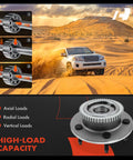 Image showing a Front Wheel Bearing And Hub Assembly With ABS Ring for Dodge Ram 1500 2000 2001, highlighting high-load capacity on desert backdrop.