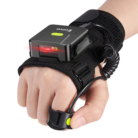 Hands Free Wearable 2D Barcode Scanner Ring Glove For Quick Scan Of 1D And QR Codes Bluetooth Portable Right Or Left Hand Wear