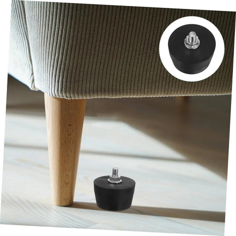 4 Pack Rubber Vibration Mounts With Threaded Design Floor Protectors For Furniture And Precision Instruments Heavy Duty Tough As Nails Shock Absorbers For Washing Machines And Mechanical Equipment Anti Slip Pads under chair leg