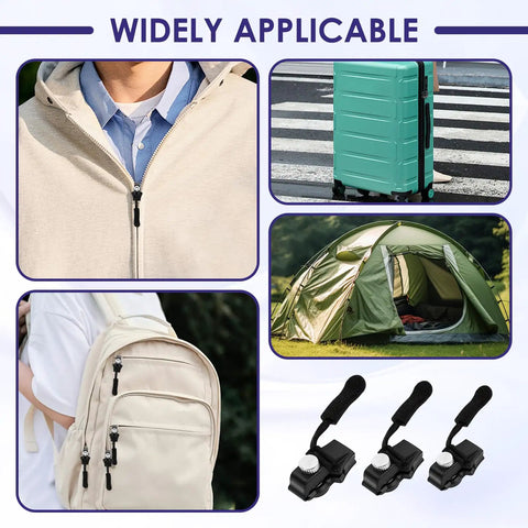 Universal Zipper Repair Kit With 36 Replacement Sliders In Three Sizes Black For Backpacks Jackets Coats Tents Luggage