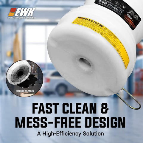 10.5 Liter Oil Extractor Pump For Engine Fluids Dual Manual And Pneumatic Power smooth cap and handle in a garage setting.