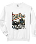 Sick Comfort Colors Relaxed Fit Black Sweatshirt For Machinist Men Gifts with vintage machinery graphic and text.