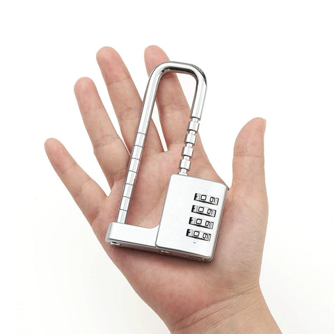 Beefy Heavy Duty Combination Padlock For Cabinets And Lockers Stainless Steel Lock With Adjustable Shackle in hand