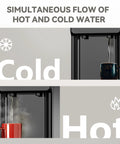 Top Loading Hot And Cold Water Dispenser For 3 Or 5 Gallon Bottles With Kid Safe Lock Ideal Office Or Home Water Cooler dual spouts
