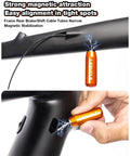 LEBYCLE orange magnetic cable guide tool for internal routing of brake and shift cables in a bike frame