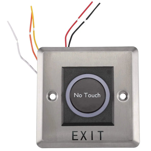 Hands Free Infrared Sensor Switch Exit Button With LED Indicator For Doors And Gates Industrial IP 55 Steel Plate