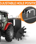 Two Pack Disc Harrow Plow For ATV UTV And Garden Tractor Heavy Duty Scraper Blade with adjustable hole positioning.