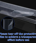Pack Of 18 Clear Acrylic Desk Name Plates 2 By 8 Inches Blank Customizable Horizontal Slant For Office Conference Business Event Or School Classroom Great For Offices And Classrooms with protective film partially peeled
