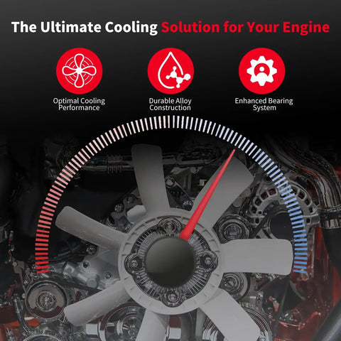 Heavy Duty Fan Clutch For Ford E150 Econoline 1998 To 2002 And Ford Ranger 1990 To 1997 Built Tough For Daily Driving With Precise Cooling Quieter Rides And Fuel Savvy Mileage For Bulletproof Engine Health And Rock Solid Performance