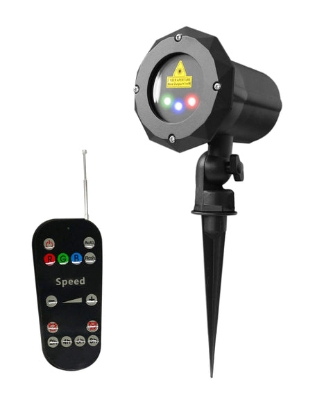 Remote Controllable RGB Firefly Laser Outdoor Garden Light Projector with remote and all-metal stake for holiday decor