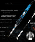 Pro Grade Fast Heat 80W 110V Soldering Iron Kit With LCD Digital Temperature Control Adjustable 180C To 480C features
