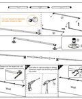 Installation guide for Badass Industrial Pipe Handrail For Indoor Or Outdoor Living Spaces with wall mount instructions.