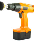 Power drill with 2 inch sanding disc set with 425 pieces and one quarter inch round shank backing pad includes soft foam buffers